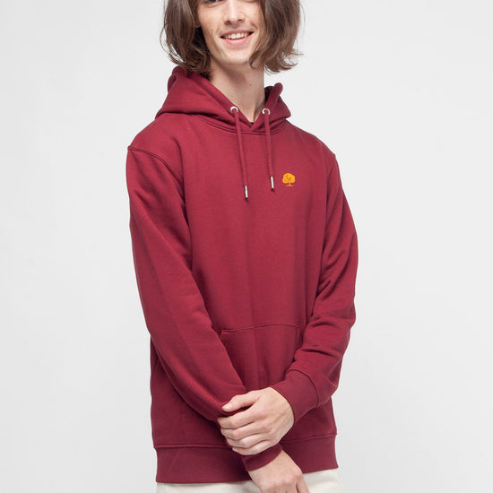 M-STSU824-Maenner-Sweatshirt-mit-Kapuze-Bio-Fair-Trade-Burgundy-Vorne