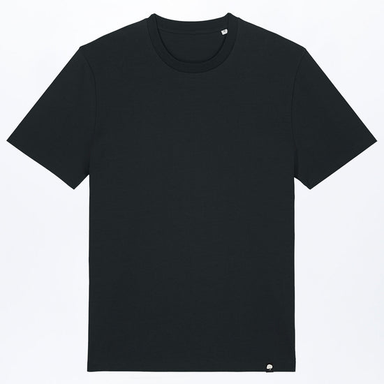 M-STTU169-Basic-T-Shirt-aus-Bio-Baumwolle-Mode-Online-Shop-LAREX-Black-Vorne