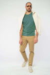 M-STTU169-Basic-T-Shirt-aus-Bio-Baumwolle-Mode-Online-Shop-LAREX-Green-Bay-Vorne2
