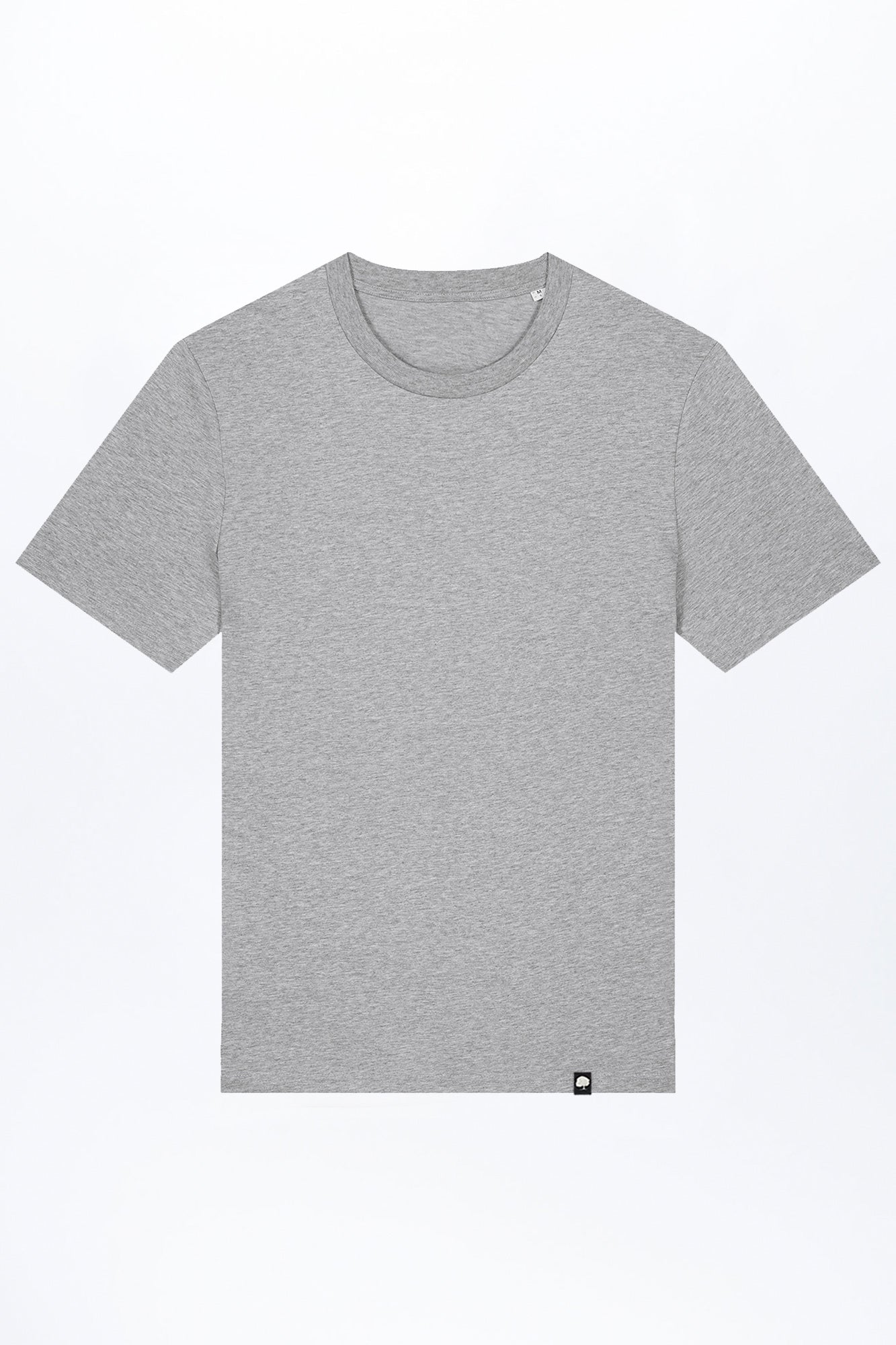 M-STTU169-Basic-T-Shirt-aus-Bio-Baumwolle-Mode-Online-Shop-LAREX-Heather-Grey-Vorne