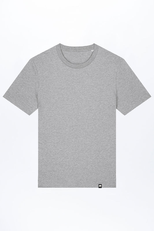 M-STTU169-Basic-T-Shirt-aus-Bio-Baumwolle-Mode-Online-Shop-LAREX-Heather-Grey-Vorne