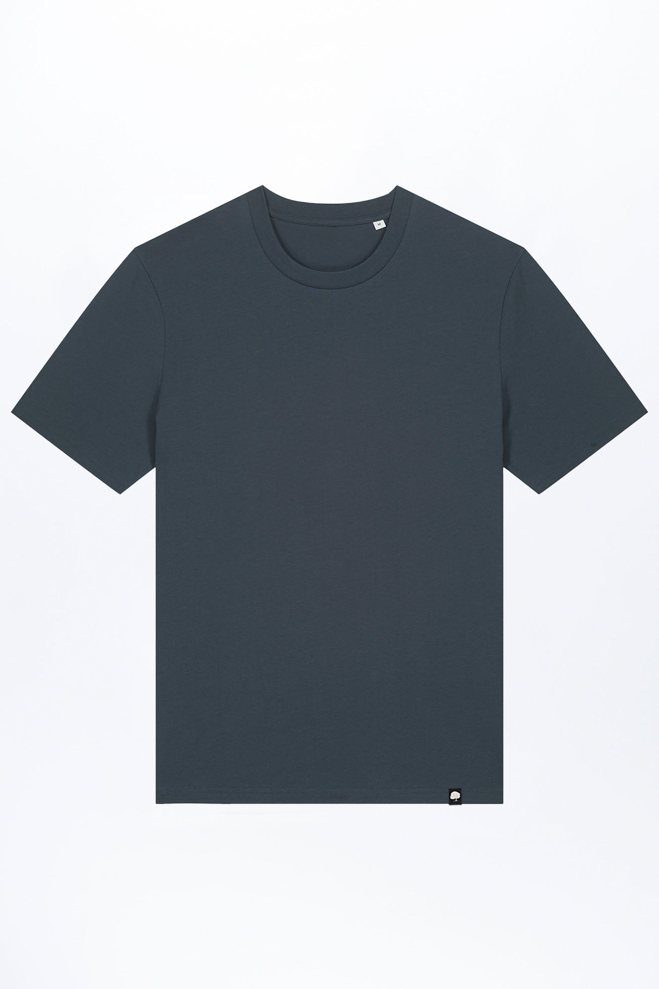 M-STTU169-Basic-T-Shirt-aus-Bio-Baumwolle-Mode-Online-Shop-LAREX-India-Ink-Grey-Vorne