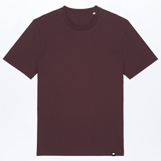 M-STTU169-Basic-T-Shirt-aus-Bio-Baumwolle-Mode-Online-Shop-LAREX-Red-Brown-Vorne