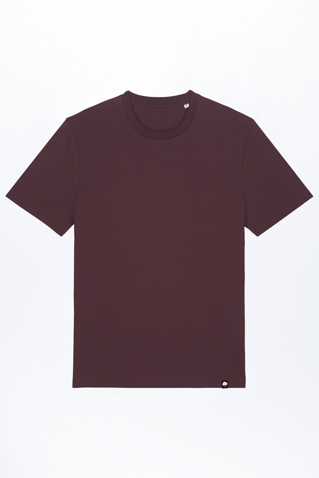M-STTU169-Basic-T-Shirt-aus-Bio-Baumwolle-Mode-Online-Shop-LAREX-Red-Brown-Vorne