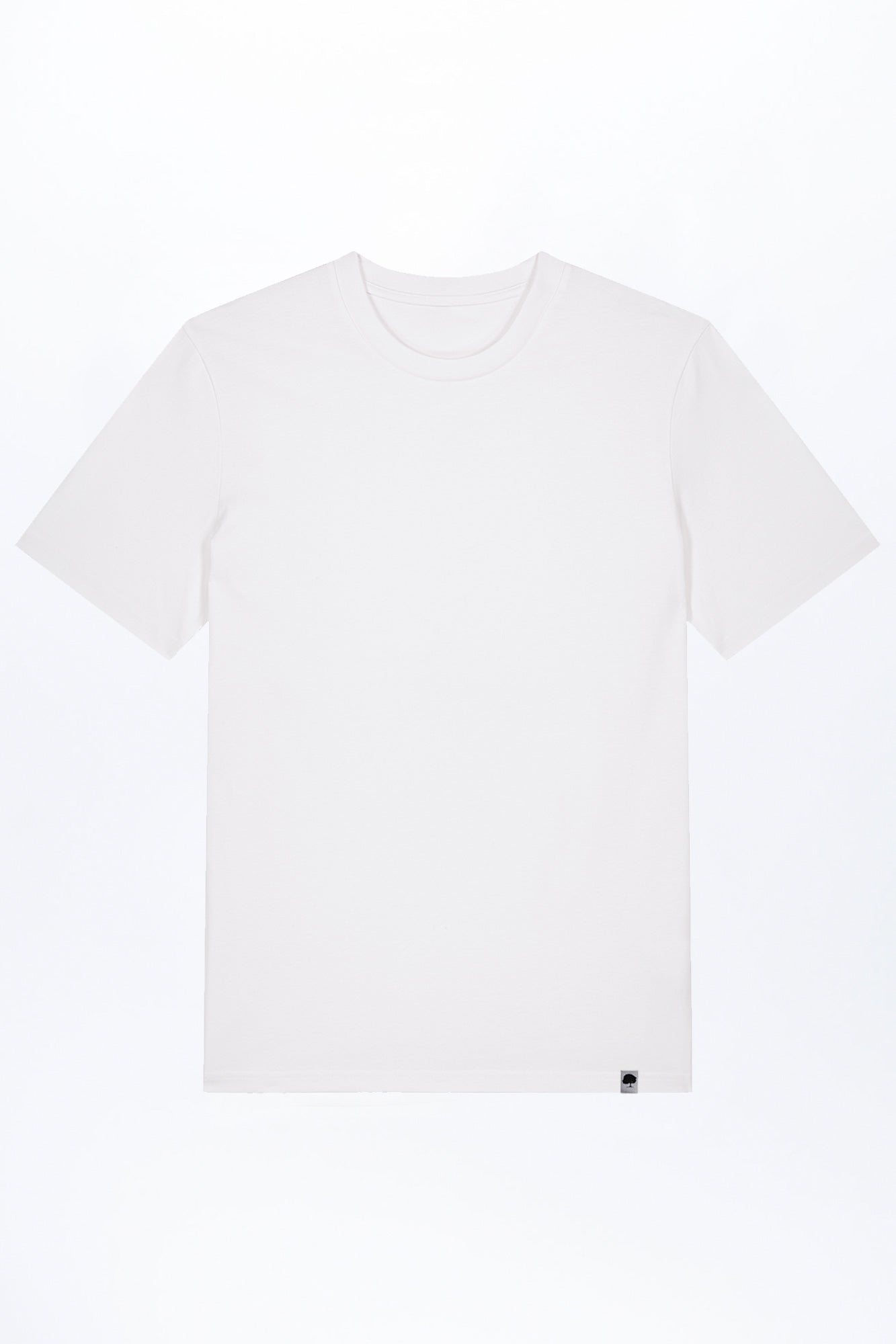 M-STTU169-Basic-T-Shirt-aus-Bio-Baumwolle-Mode-Online-Shop-LAREX-White-Vorne
