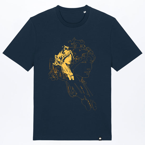 M-STTU169-Basic-T-Shirt-aus-Bio-Baumwolle-mit-Druck-Asian-Woman-French-Navy