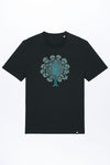 M-STTU169-Basic-T-Shirt-aus-Bio-Baumwolle-mit-Druck-Baum-Mensch-Black