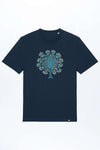 M-STTU169-Basic-T-Shirt-aus-Bio-Baumwolle-mit-Druck-Baum-Mensch-French-Navy
