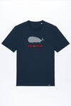 M-STTU169-Basic-T-Shirt-aus-Bio-Baumwolle-mit-Druck-Whale-Watching-French-Navy