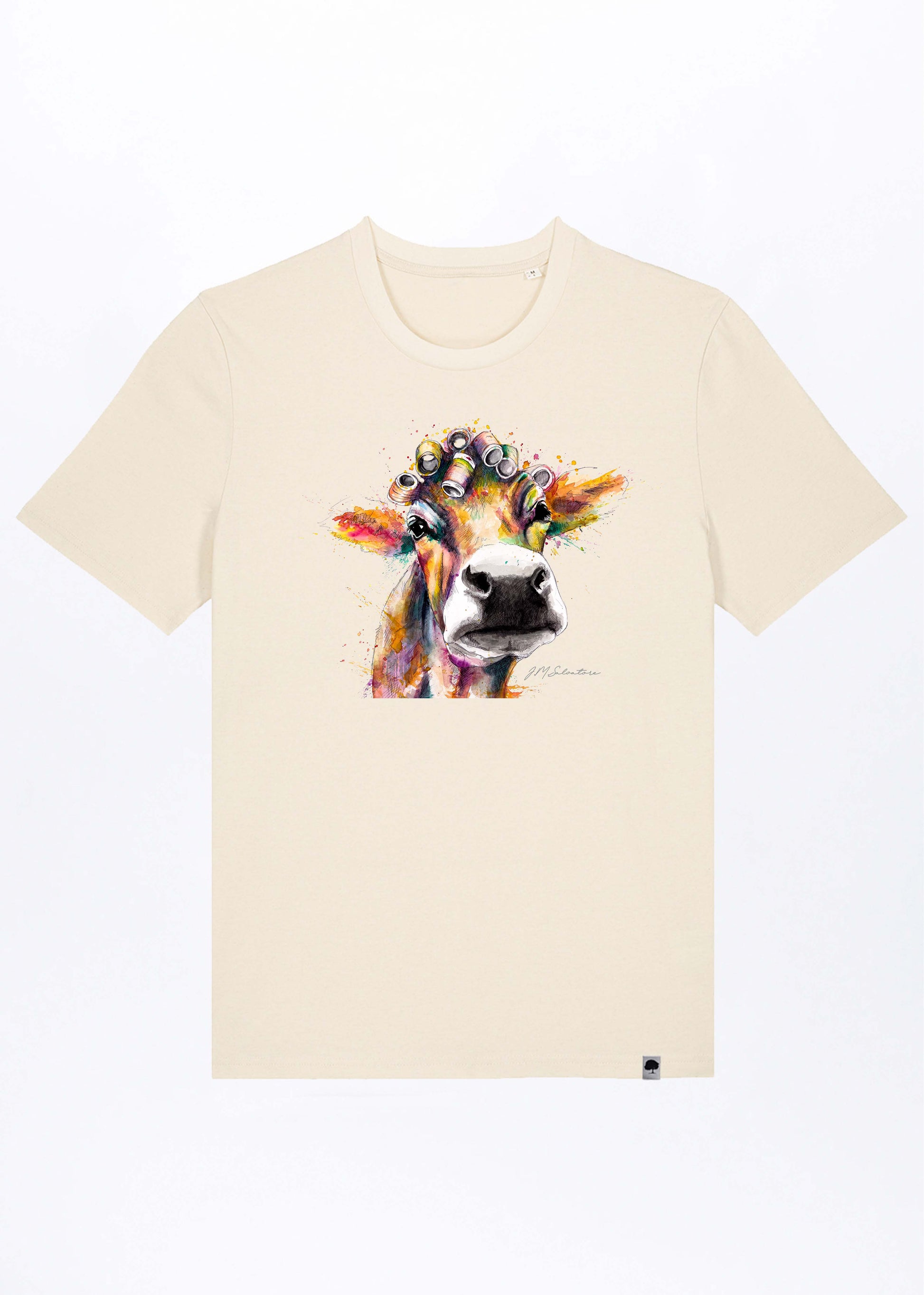 M-STTU169-Cow-Basic-T-Shirt-aus-Bio-Baumwolle-Mode-Onlineshop-LAREX-Natural-Raw-Vorne