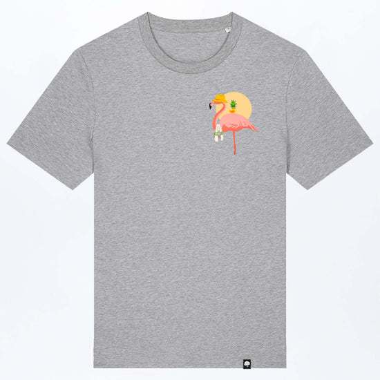 M-STTU169-Flamingo-Summer-Basic-T-Shirt-aus-Bio-Baumwolle-Natur-Mode-LAREX-Heather-Grey-Vorne