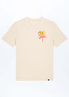 M-STTU169-Flamingo-Summer-Basic-T-Shirt-aus-Bio-Baumwolle-Natur-Mode-LAREX-Natural-Raw-Vorne