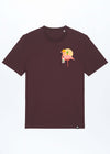 M-STTU169-Flamingo-Summer-Basic-T-Shirt-aus-Bio-Baumwolle-Natur-Mode-LAREX-Red-Brown-Vorne