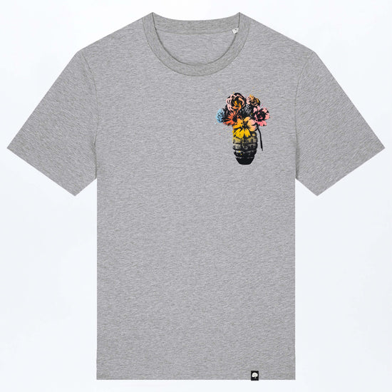 M-STTU169-Granate-Basic-T-Shirt-aus-Bio-Baumwolle-Mode-Kleidung-LAREX-Heather-Grey-Vorne