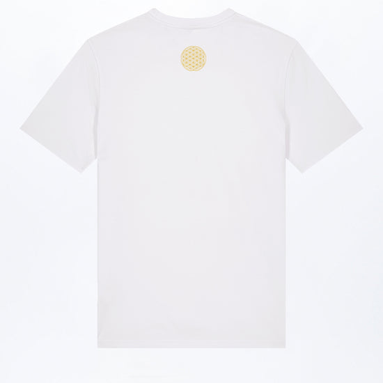 M-STTU169-T-Shirt-aus-Bio-Baumwolle-Blume-des-Lebens-White