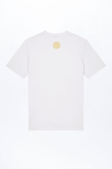 M-STTU169-T-Shirt-aus-Bio-Baumwolle-Blume-des-Lebens-White