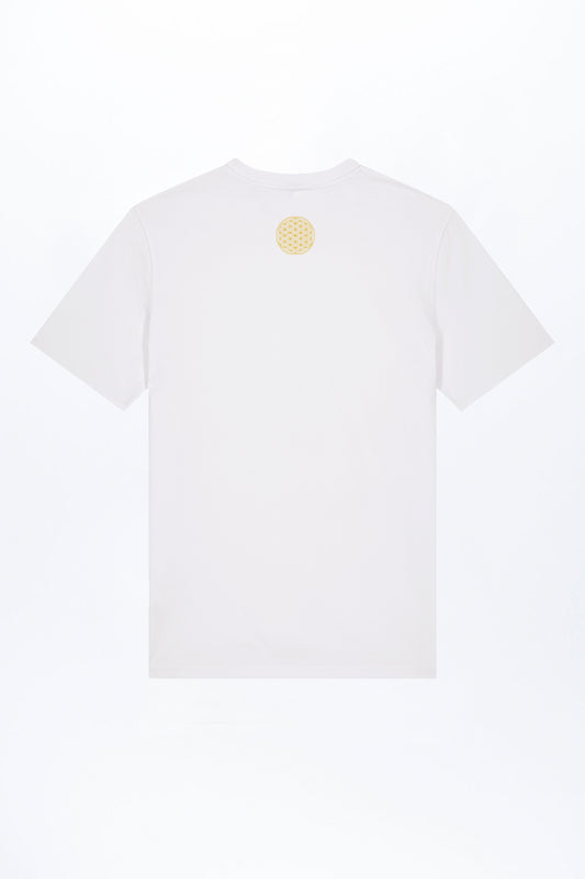 M-STTU169-T-Shirt-aus-Bio-Baumwolle-Blume-des-Lebens-White