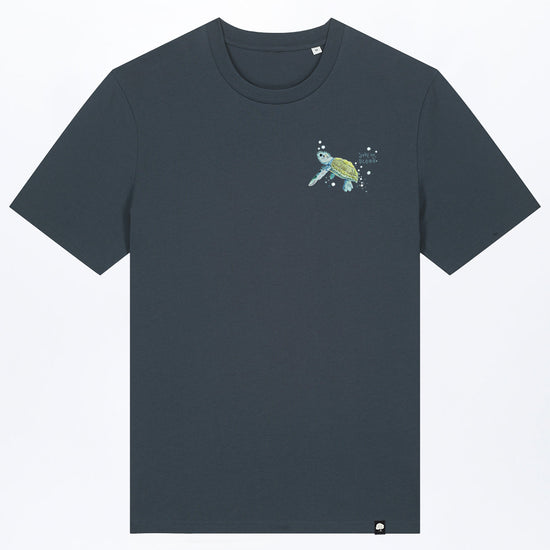 M-STTU169-T-Shirt-aus-Bio-Baumwolle-mit-Druck-Baby-Turtle-India-Ink-Grey