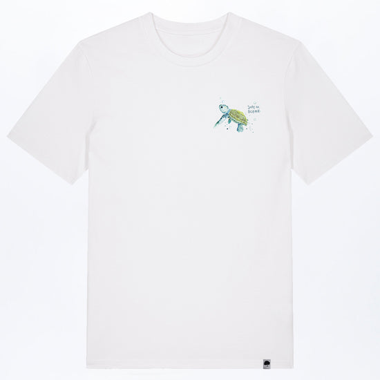 M-STTU169-T-Shirt-aus-Bio-Baumwolle-mit-Druck-Baby-Turtle-White