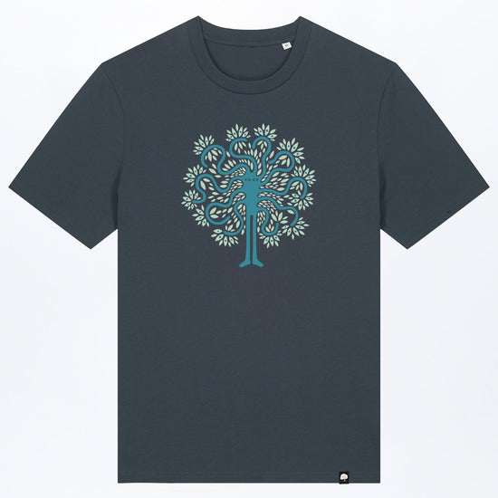 M-STTU169-T-Shirt-aus-Bio-Baumwolle-mit-Druck-Baum-Mensch-India-Ink-Grey