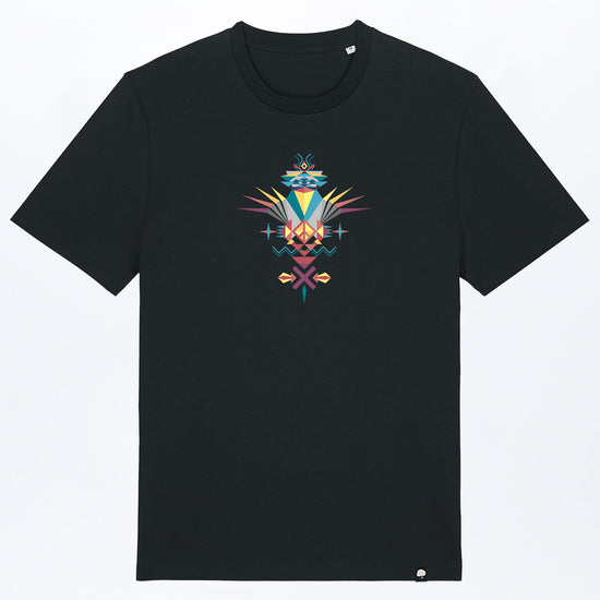 M-STTU169-T-Shirt-aus-Bio-Baumwolle-mit-Druck-Bird-of-Peace-Black