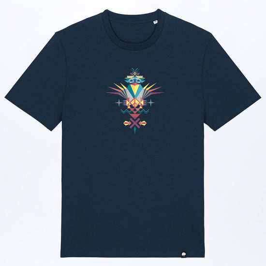 M-STTU169-T-Shirt-aus-Bio-Baumwolle-mit-Druck-Bird-of-Peace-French-Navy