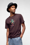 M-STTU169-T-Shirt-aus-Bio-Baumwolle-mit-Druck-Bird-of-Peace-Red-Brown-Model