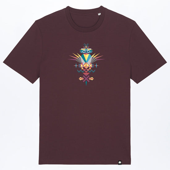 M-STTU169-T-Shirt-aus-Bio-Baumwolle-mit-Druck-Bird-of-Peace-Red-Brown