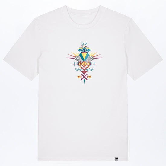 M-STTU169-T-Shirt-aus-Bio-Baumwolle-mit-Druck-Bird-of-Peace-White
