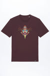 M-STTU169-T-Shirt-aus-Bio-Baumwolle-mit-Druck-Bird-of-Ying-Yang-Red-Brown