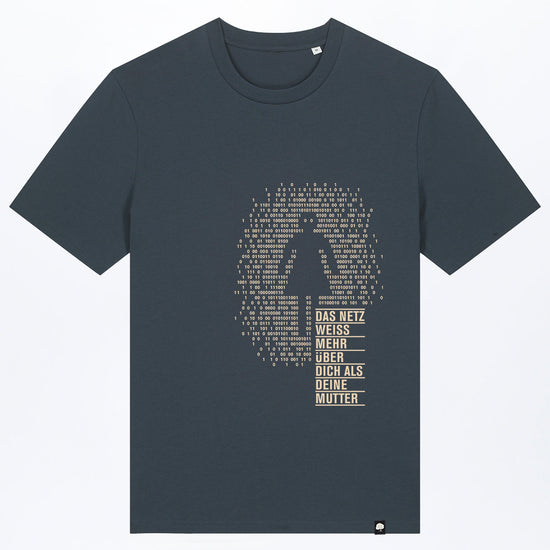 M-STTU169-T-Shirt-aus-Bio-Baumwolle-mit-Druck-Deine-Mutter-India-Ink-Grey