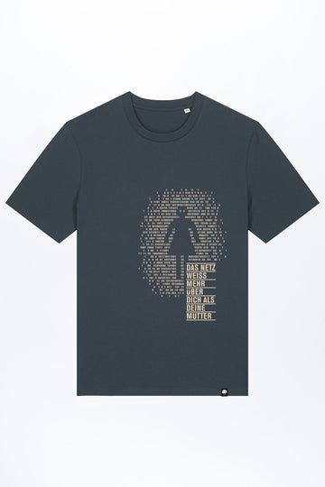 M-STTU169-T-Shirt-aus-Bio-Baumwolle-mit-Druck-Deine-Mutter-India-Ink-Grey