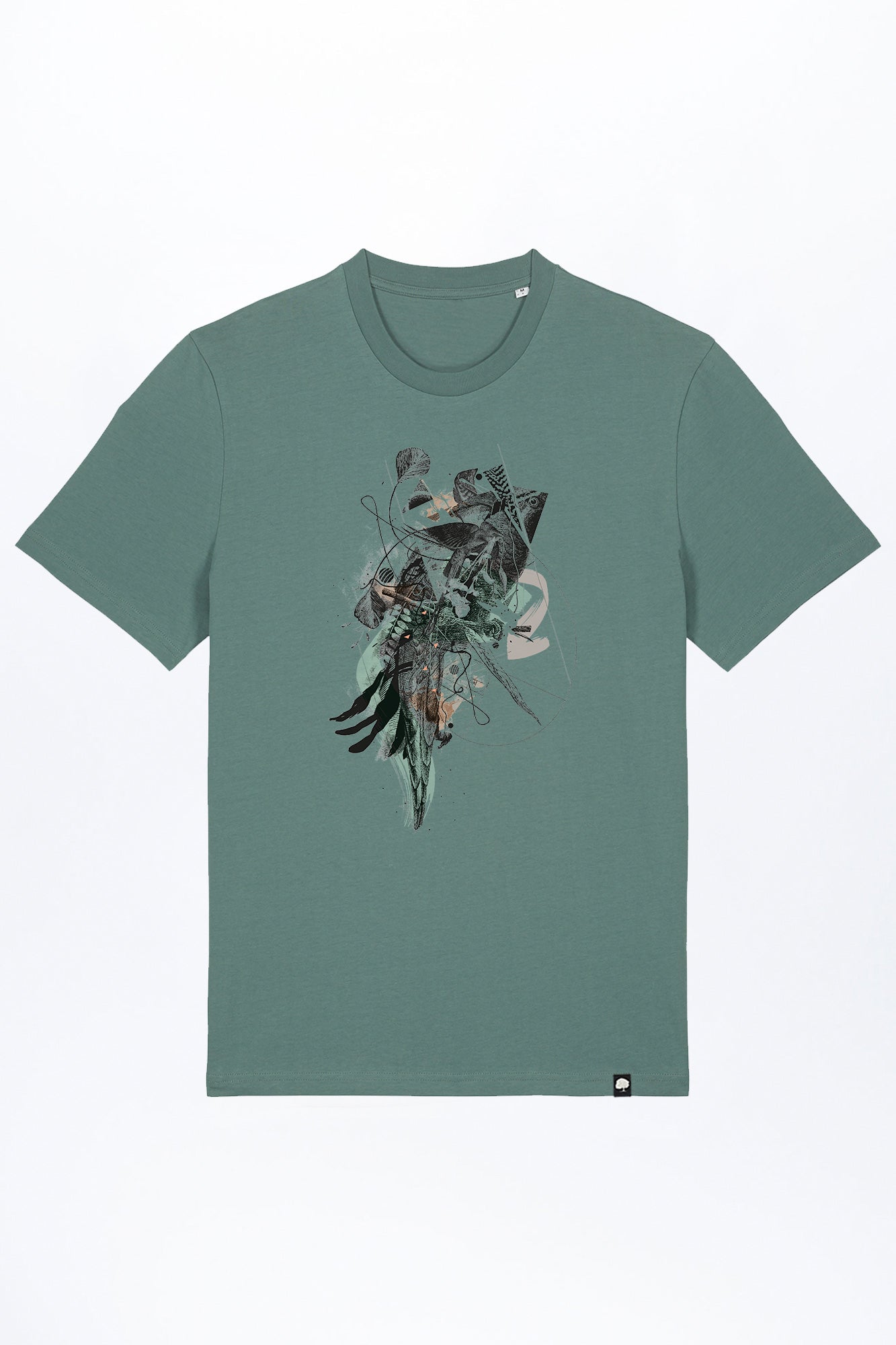 M-STTU169-T-Shirt-aus-Bio-Baumwolle-mit-Druck-Disorder-Green-Bay