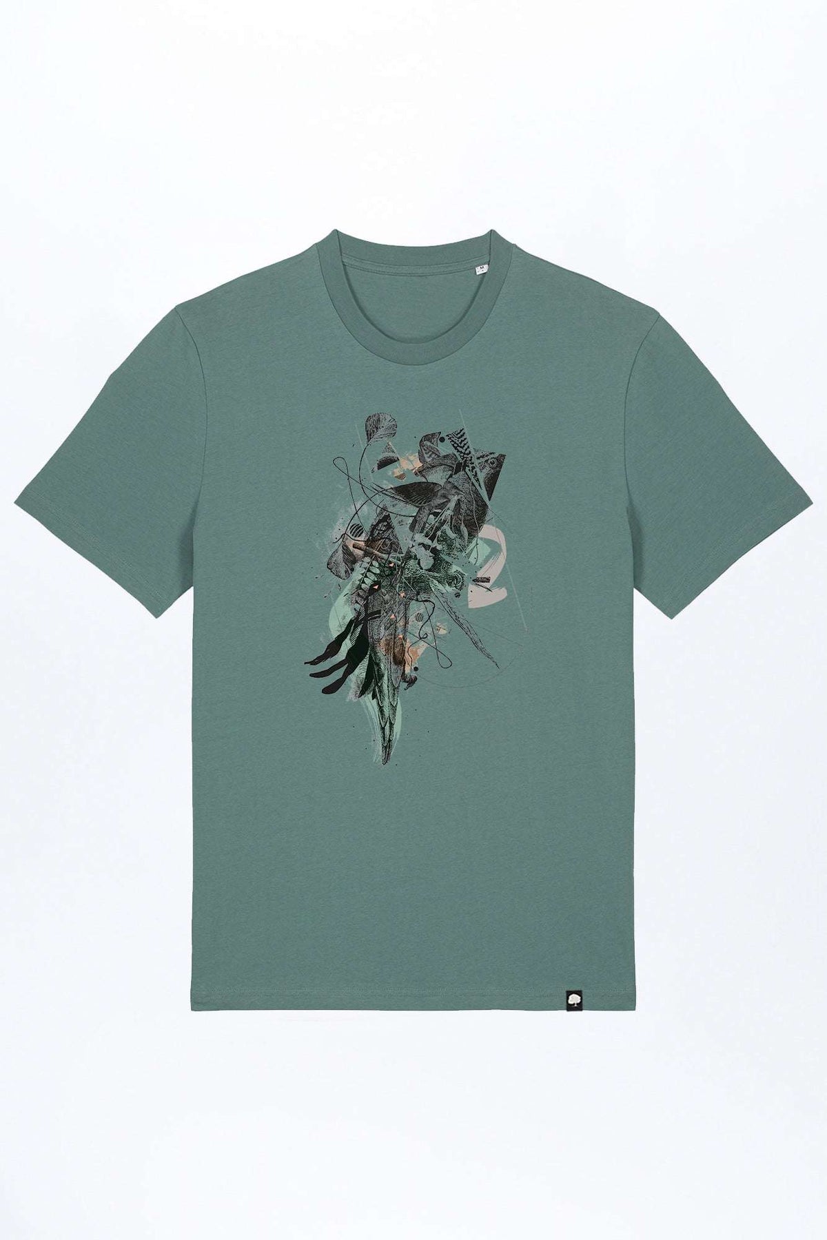 M-STTU169-T-Shirt-aus-Bio-Baumwolle-mit-Druck-Disorder-Green-Bay