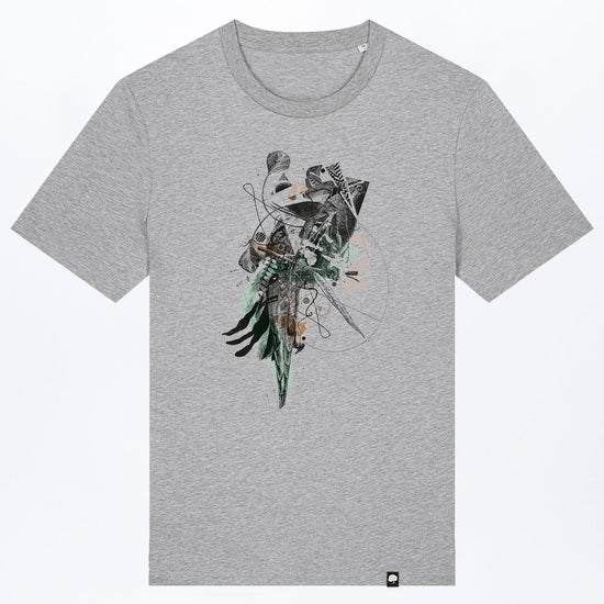 M-STTU169-T-Shirt-aus-Bio-Baumwolle-mit-Druck-Disorder-Heather-Grey