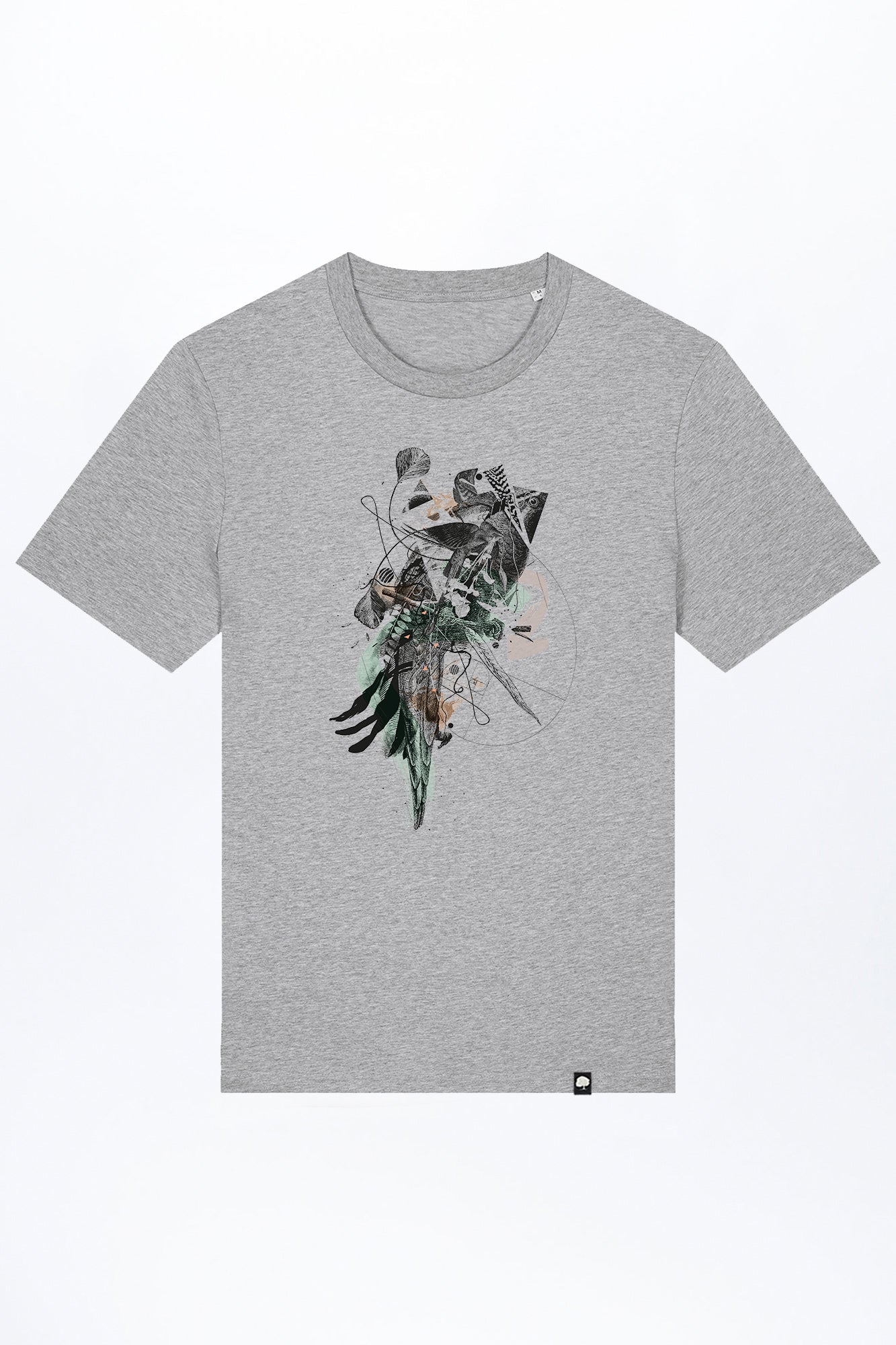 M-STTU169-T-Shirt-aus-Bio-Baumwolle-mit-Druck-Disorder-Heather-Grey
