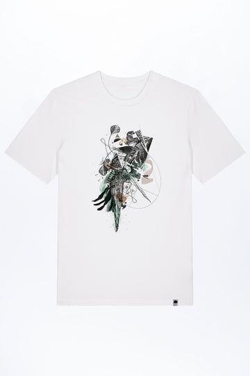 M-STTU169-T-Shirt-aus-Bio-Baumwolle-mit-Druck-Disorder-White