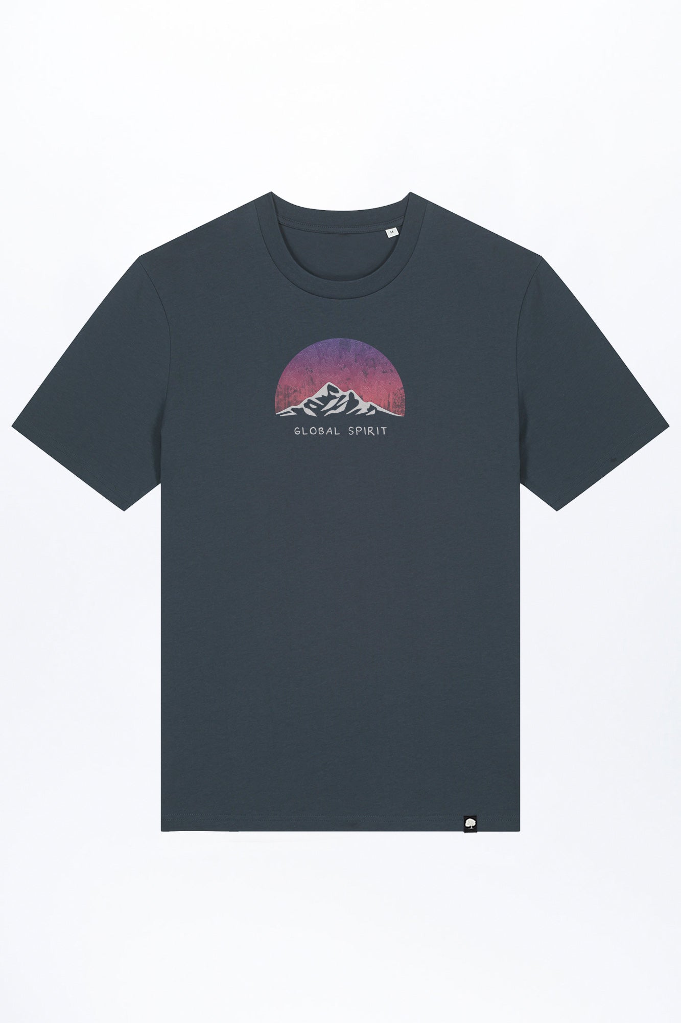M-STTU169-T-Shirt-aus-Bio-Baumwolle-mit-Druck-Free-Spirit-India-Ink-Grey