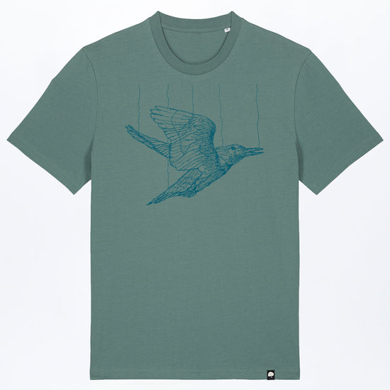 M-STTU169-T-Shirt-aus-Bio-Baumwolle-mit-Druck-Freedom-Bird-Green-Bay