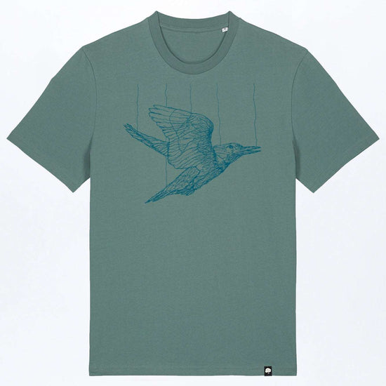 M-STTU169-T-Shirt-aus-Bio-Baumwolle-mit-Druck-Freedom-Bird-Green-Bay