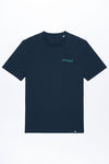 M-STTU169-T-Shirt-aus-Bio-Baumwolle-mit-Druck-Green-Shirts-Typo-French-Navy