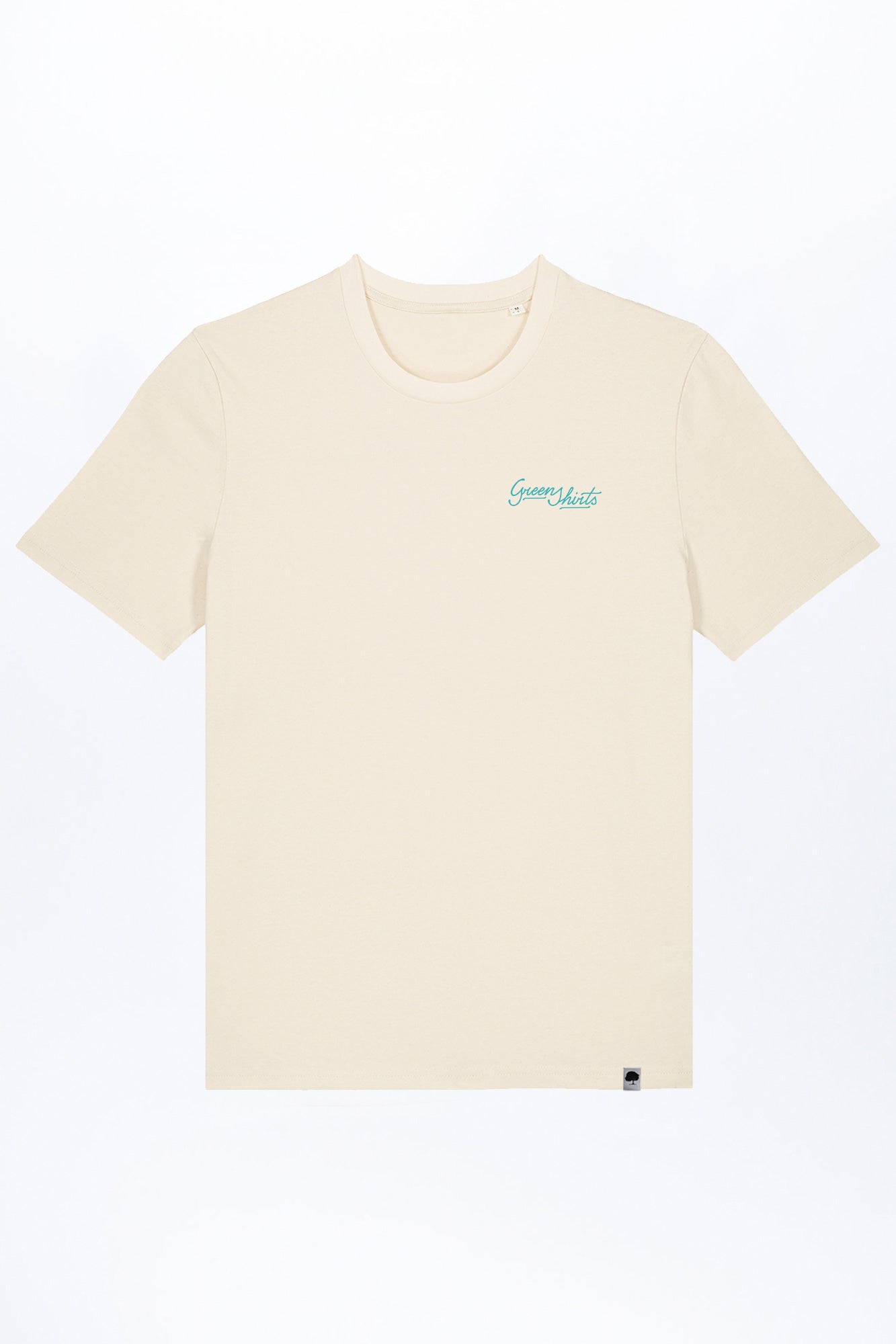 M-STTU169-T-Shirt-aus-Bio-Baumwolle-mit-Druck-Green-Shirts-Typo-Natural-Raw