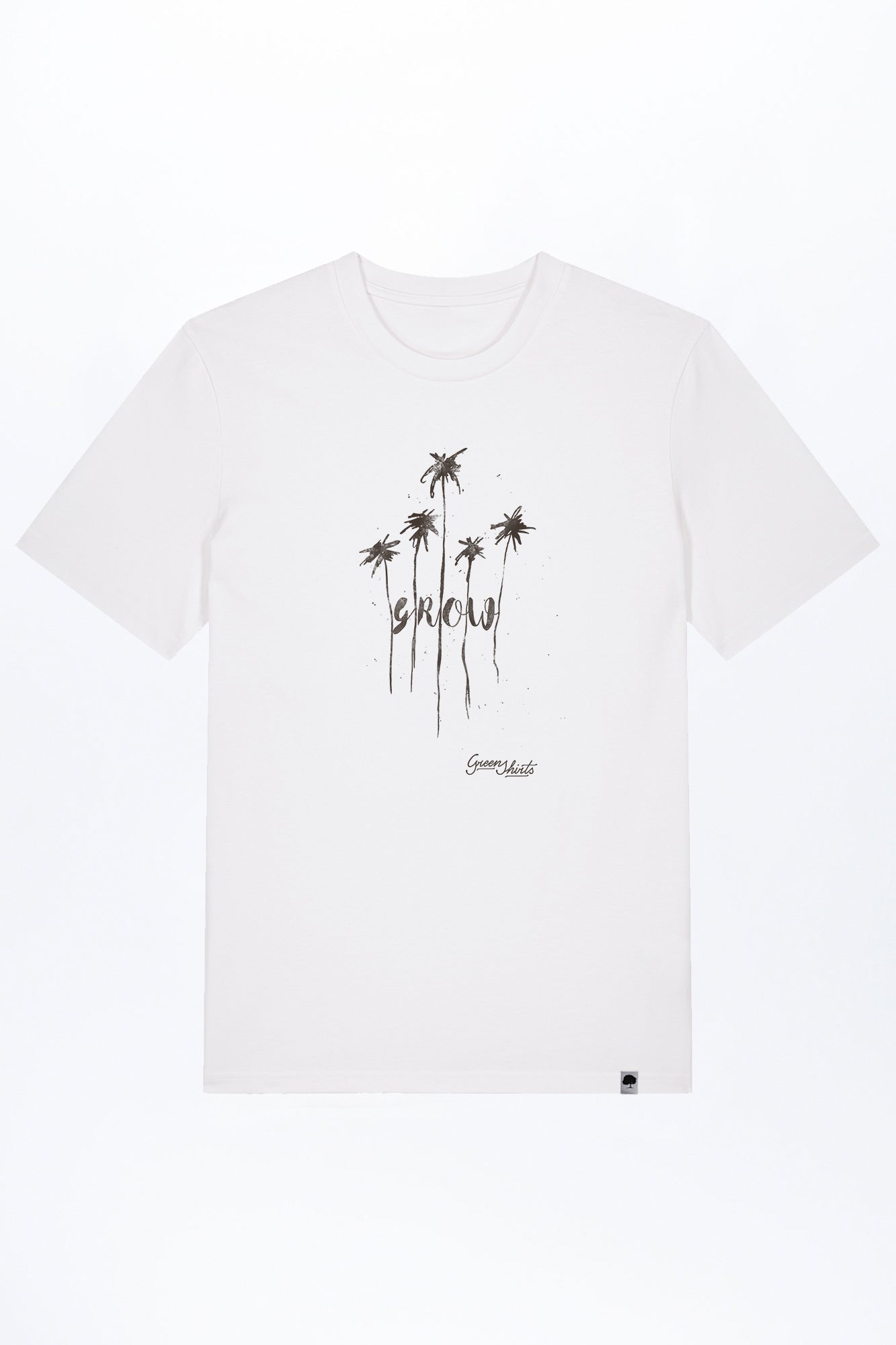 M-STTU169-T-Shirt-aus-Bio-Baumwolle-mit-Druck-Grow-White
