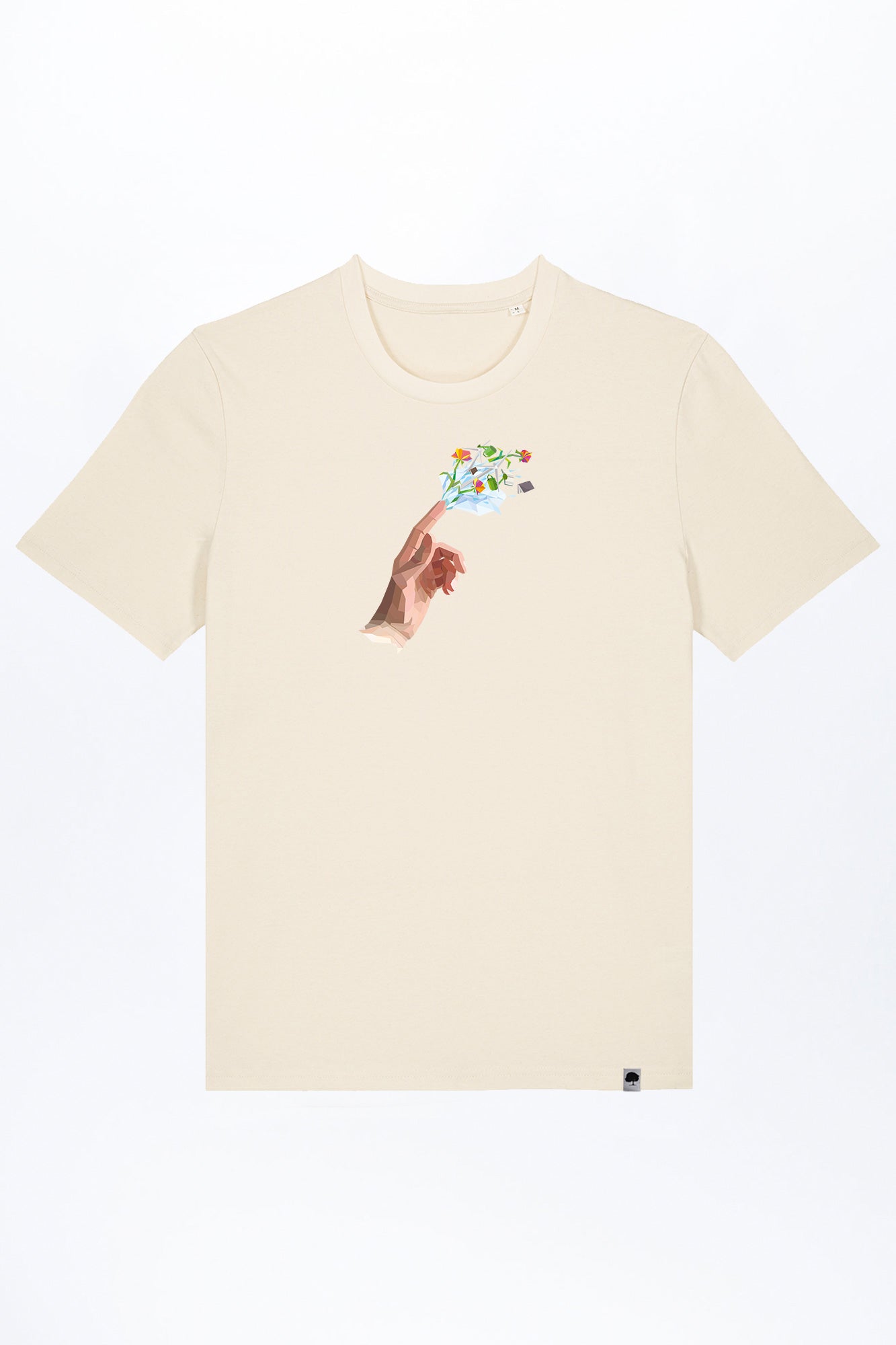 M-STTU169-T-Shirt-aus-Bio-Baumwolle-mit-Druck-Hand-of-Goods-Natural-Raw