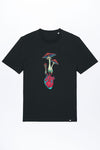 M-STTU169-T-Shirt-aus-Bio-Baumwolle-mit-Druck-Herz-Pilz-Black