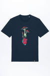 M-STTU169-T-Shirt-aus-Bio-Baumwolle-mit-Druck-Herz-Pilz-French-Navy