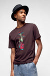 M-STTU169-T-Shirt-aus-Bio-Baumwolle-mit-Druck-Herz-Pilz-Red-Brown-Model