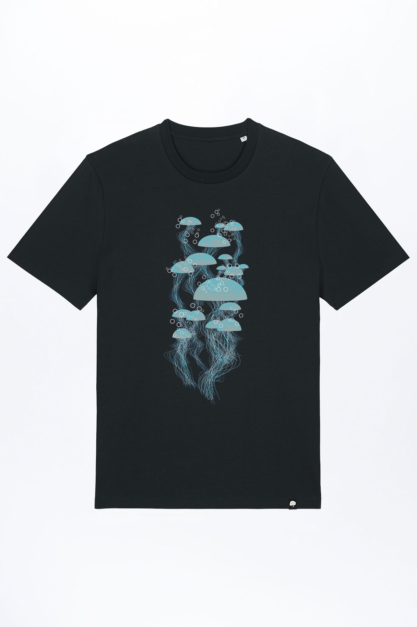 M-STTU169-T-Shirt-aus-Bio-Baumwolle-mit-Druck-Jelly-Black