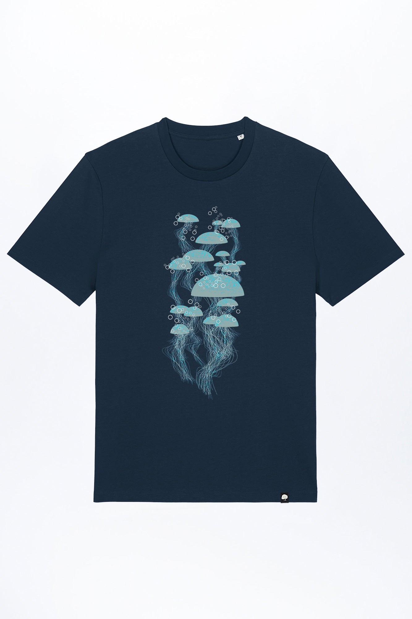 M-STTU169-T-Shirt-aus-Bio-Baumwolle-mit-Druck-Jelly-French-Navy