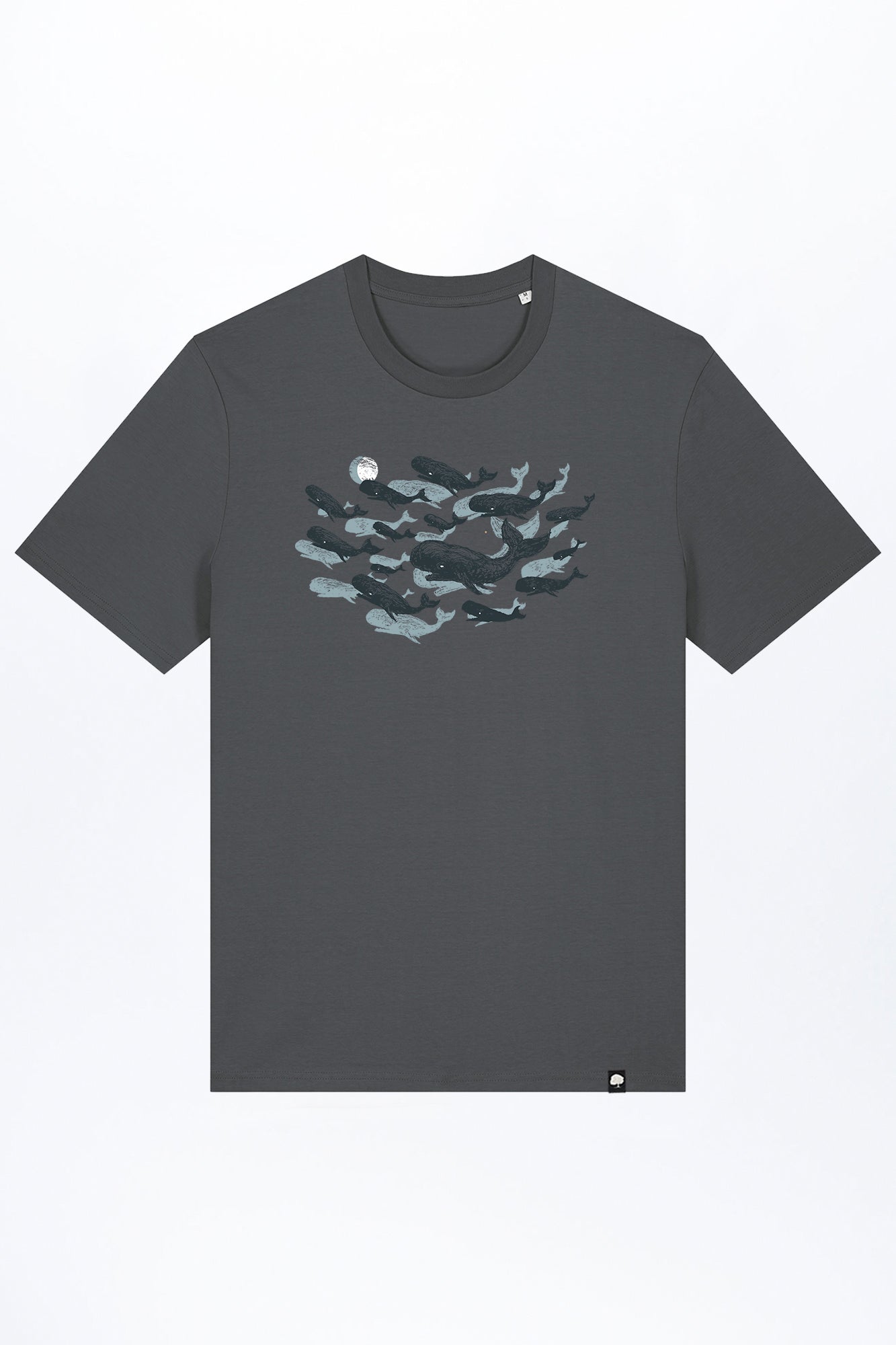 M-STTU169-T-Shirt-aus-Bio-Baumwolle-mit-Druck-Leviathan-Anthracite